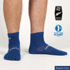 creepers socks merino toe socks in blue quarter crew