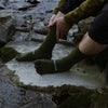 Olive drab merino toe socks